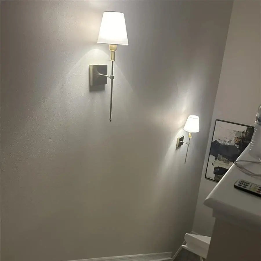 Brass Cloth Shade Sconce