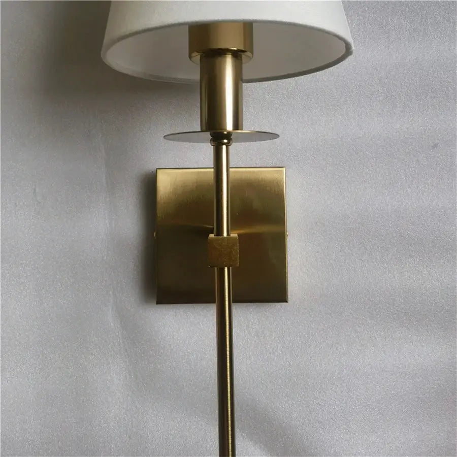 Brass Cloth Shade Sconce