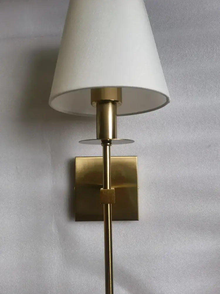 Brass Cloth Shade Sconce