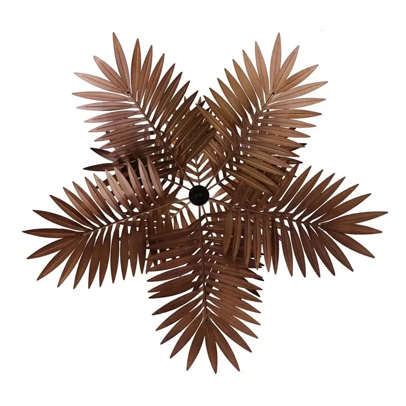 Brass Boho Leaf Chandelier