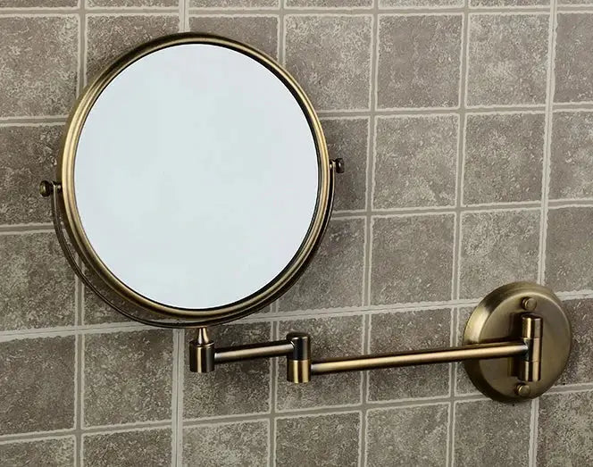 Brass Folding Makeup Mirror
