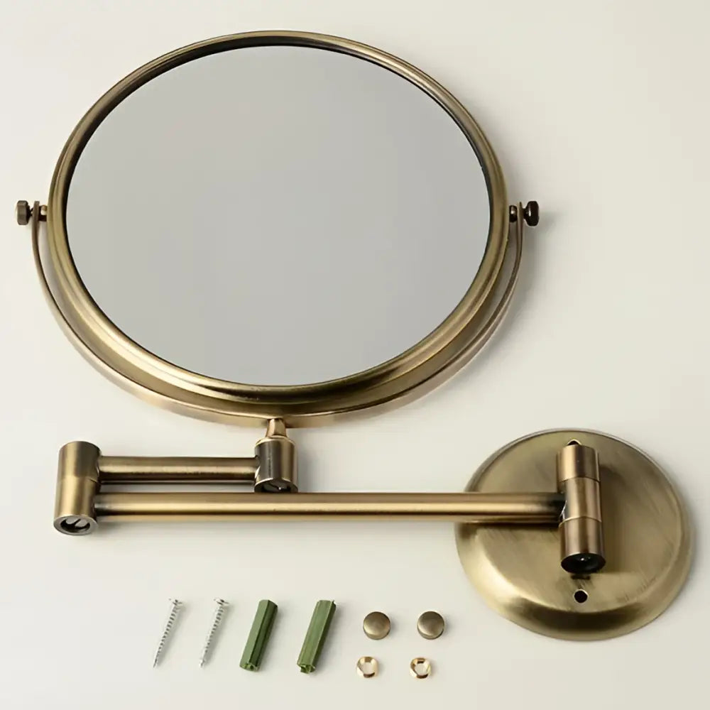 Brass Folding Makeup Mirror