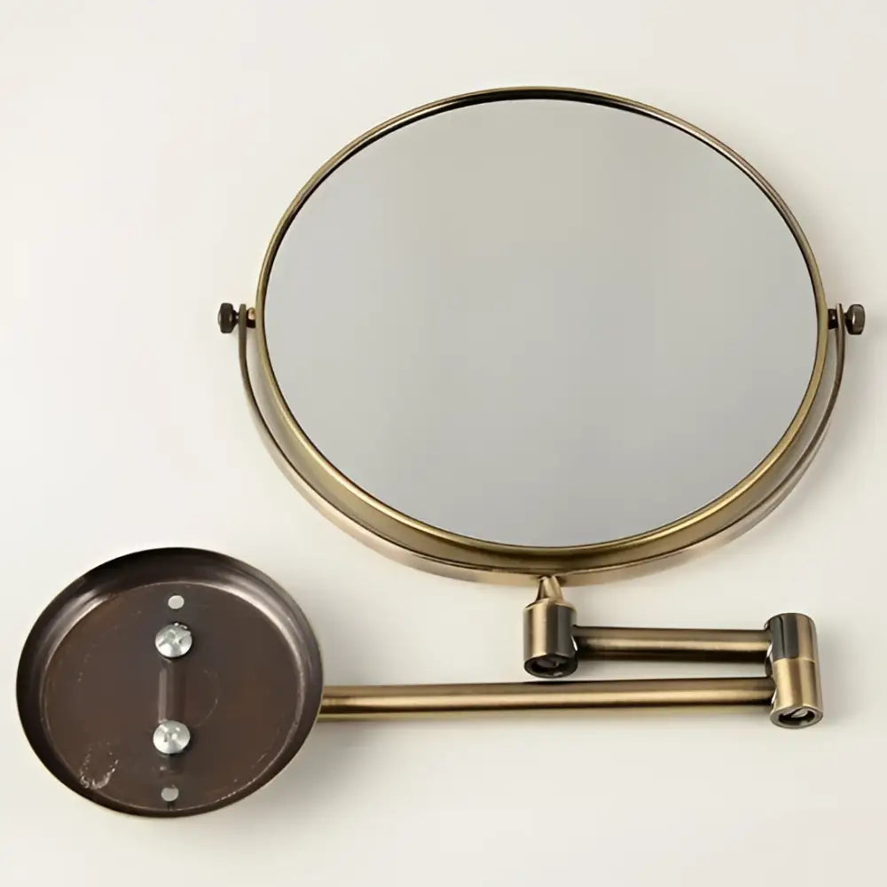 Brass Folding Makeup Mirror