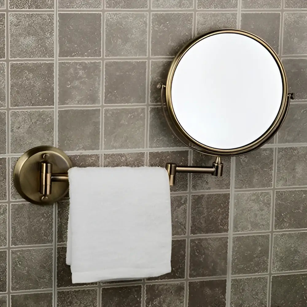 Brass Folding Makeup Mirror