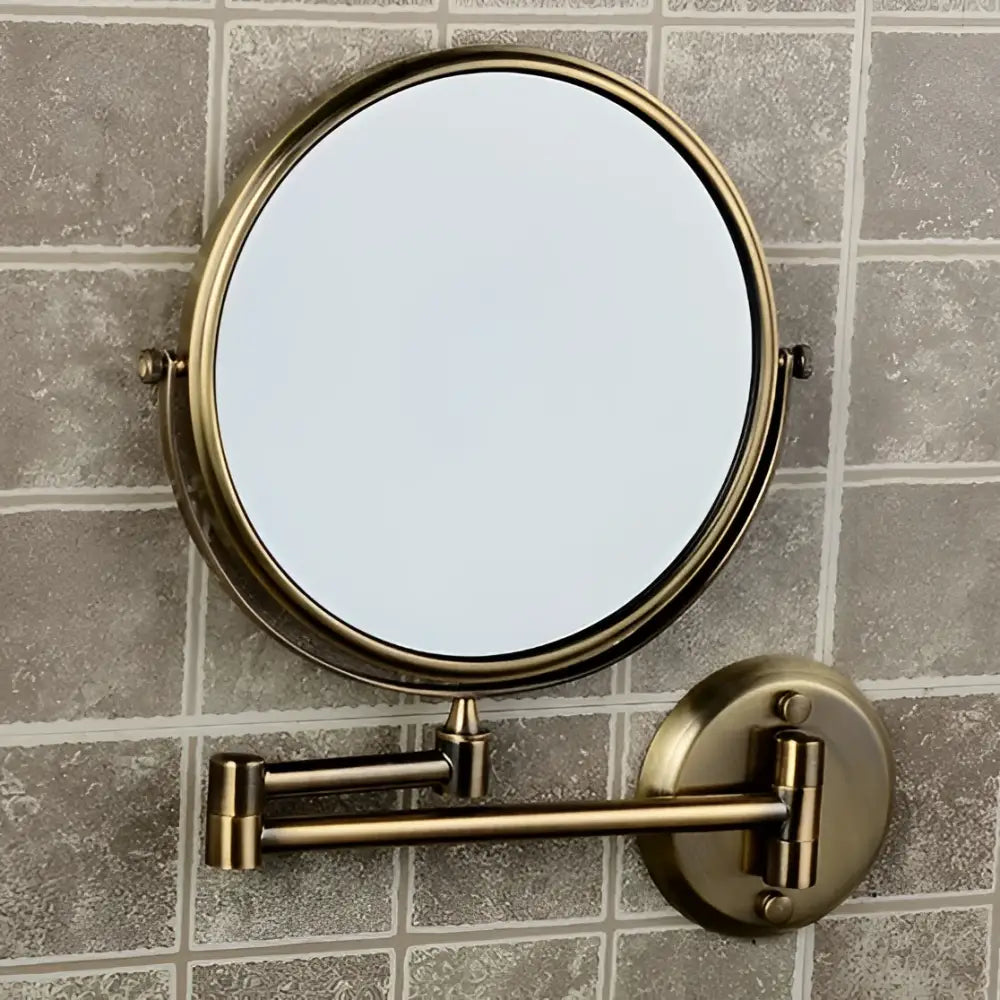Brass Folding Makeup Mirror
