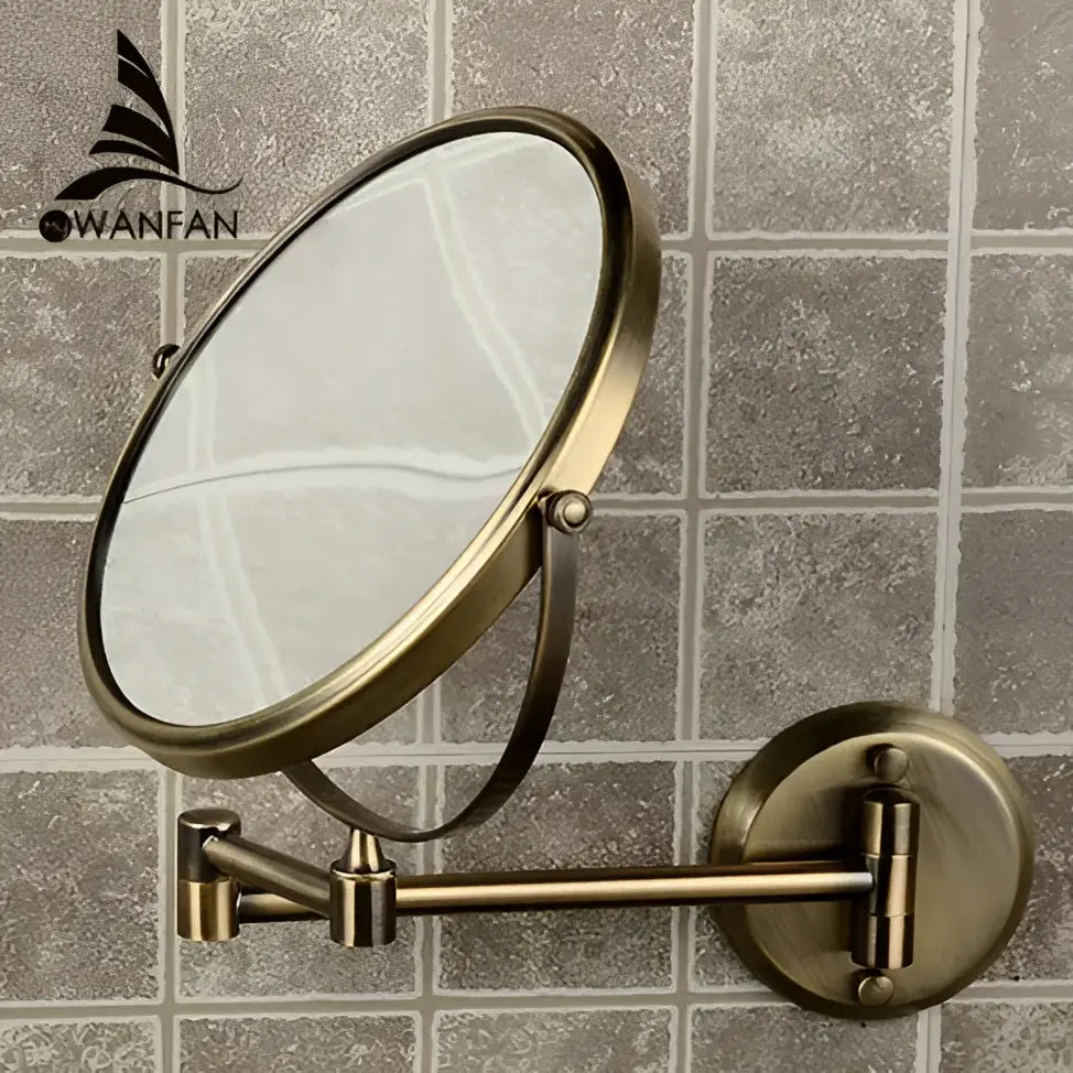 Brass Folding Makeup Mirror