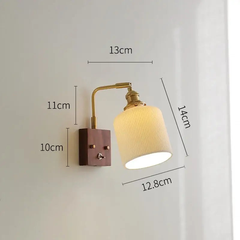 Brass Ceramic Wall Light