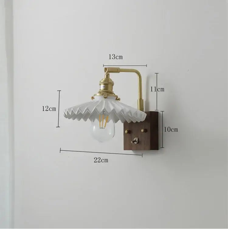Brass Ceramic Wall Light