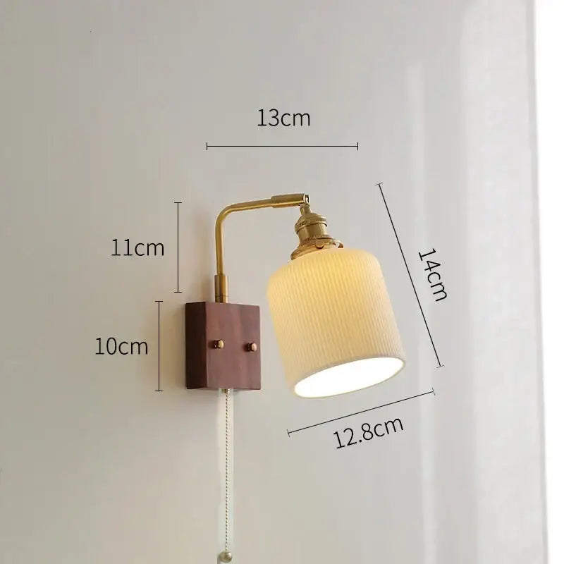 Brass Ceramic Wall Light