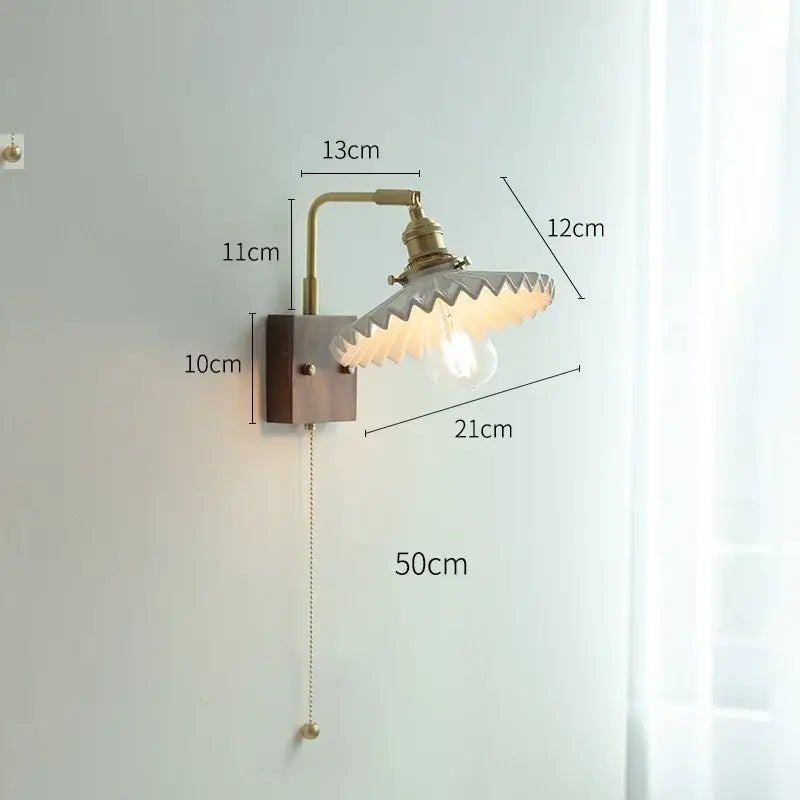 Brass Ceramic Wall Light