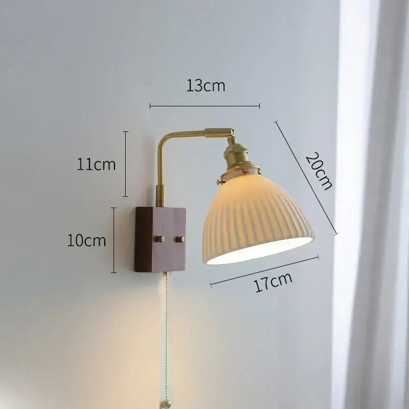 Brass Ceramic Wall Light