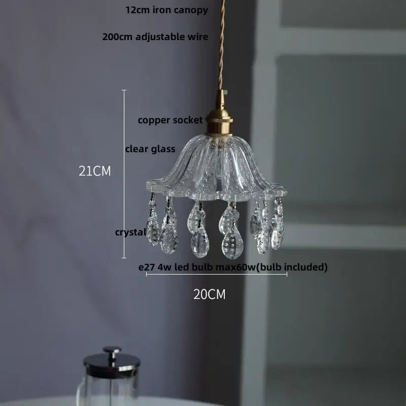 Brass Clear Pendant Light