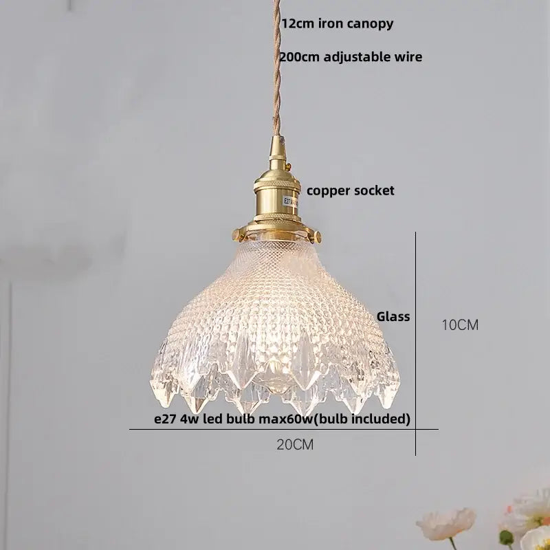 Brass Clear Pendant Light