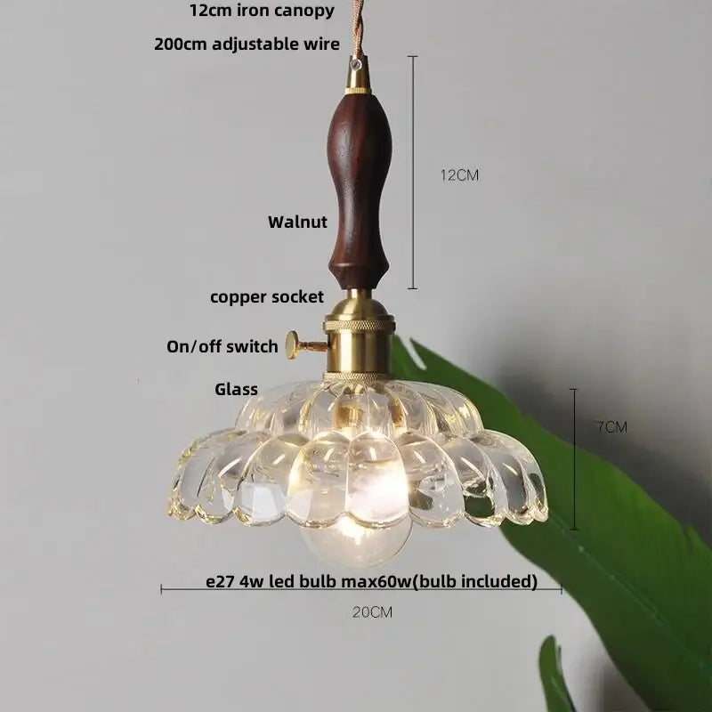 Brass Clear Pendant Light