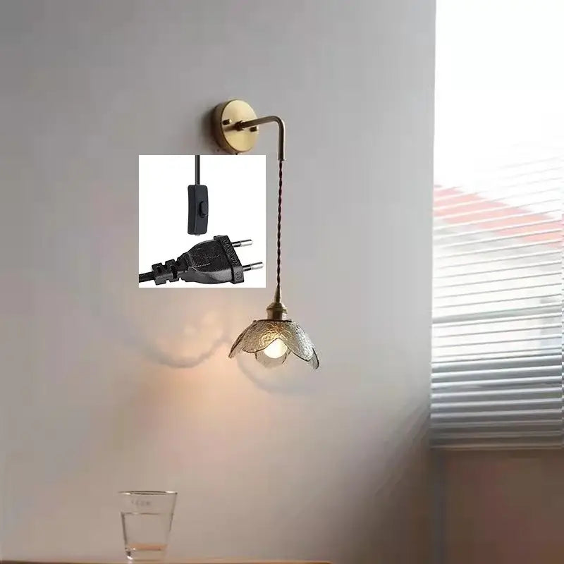 Gray Glass Bathroom Lamp