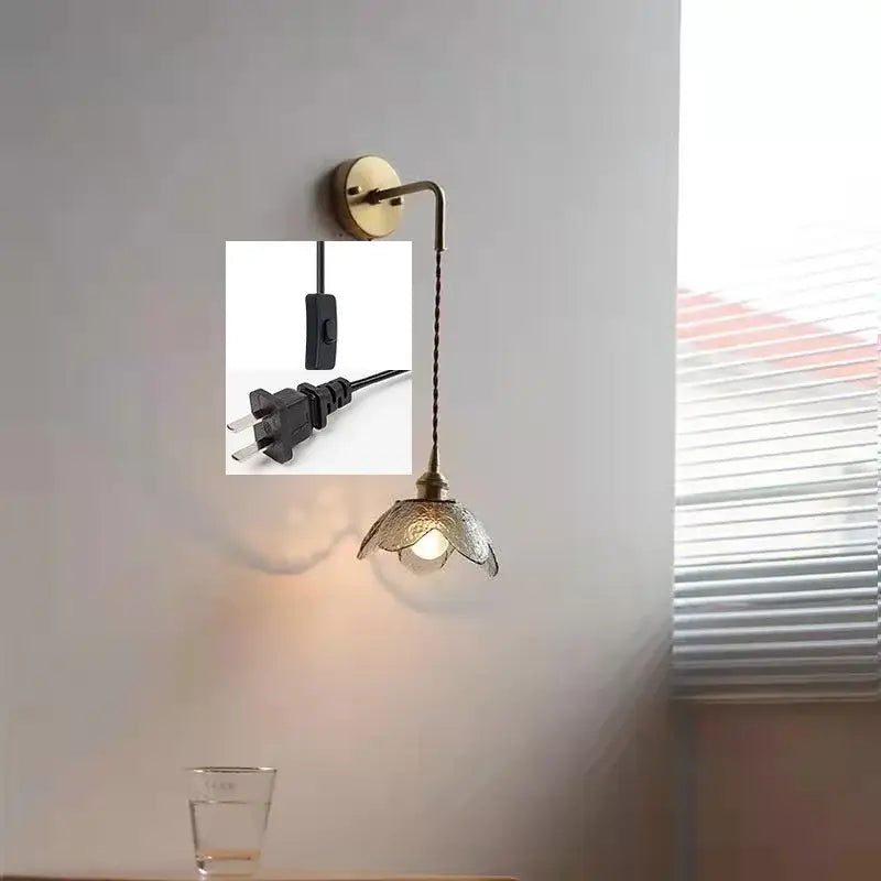 Gray Glass Bathroom Lamp