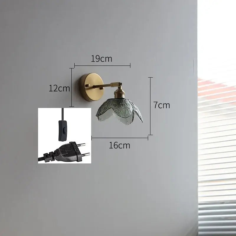 Gray Glass Bathroom Lamp