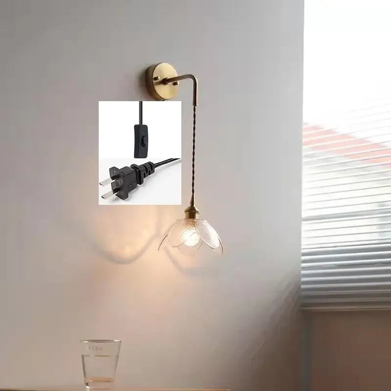 Gray Glass Bathroom Lamp