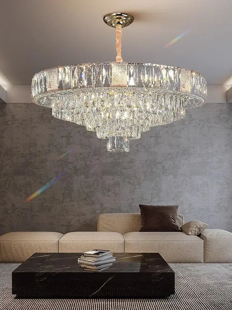Brass Crystal Ceiling Chandelier
