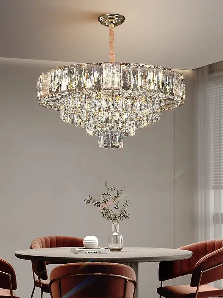 Brass Crystal Ceiling Chandelier