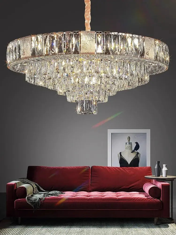 Brass Crystal Ceiling Chandelier