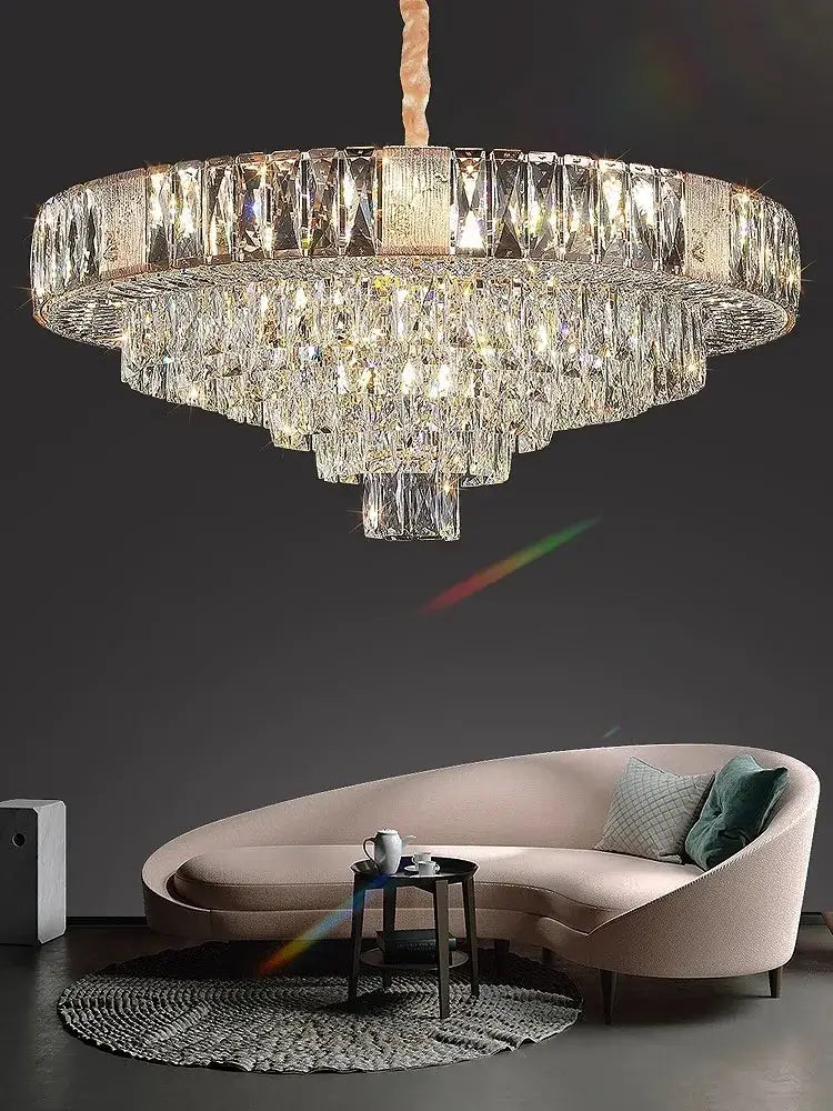 Brass Crystal Ceiling Chandelier