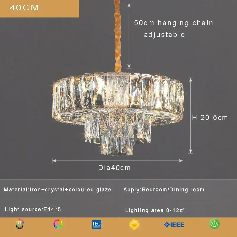 Brass Crystal Ceiling Chandelier