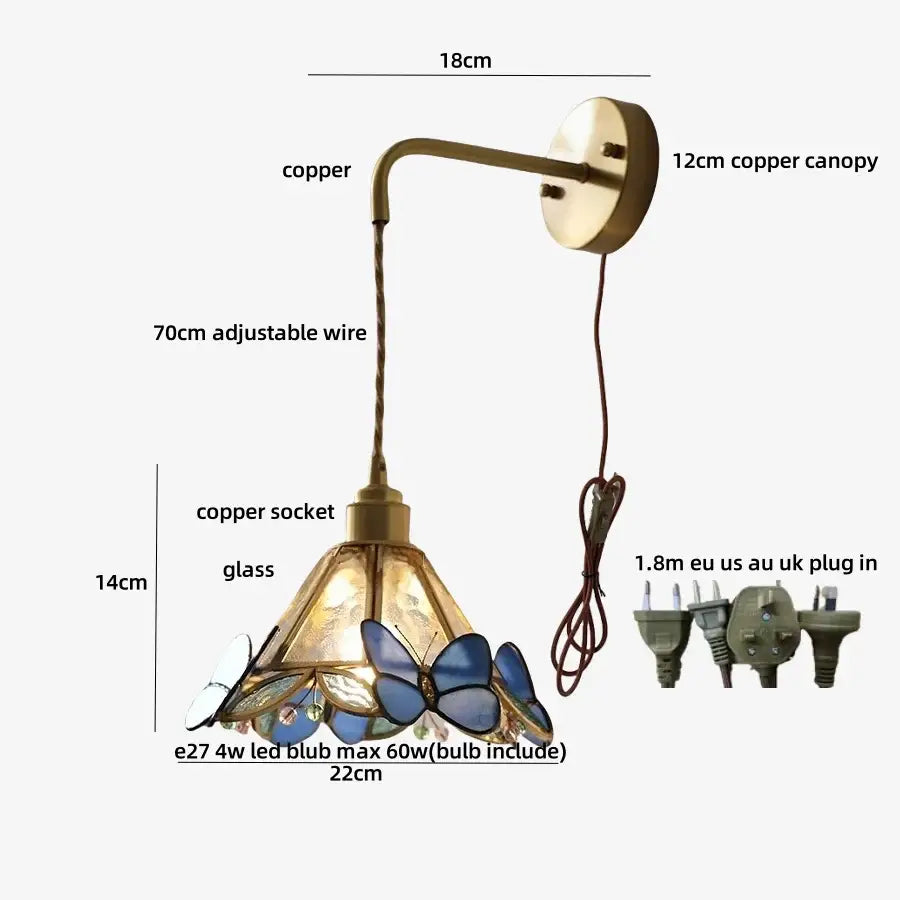 Brass Butterfly Wall Light
