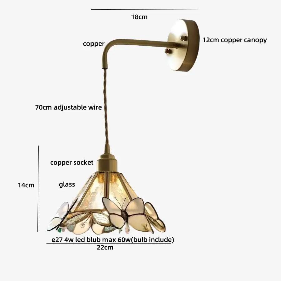 Brass Butterfly Wall Light