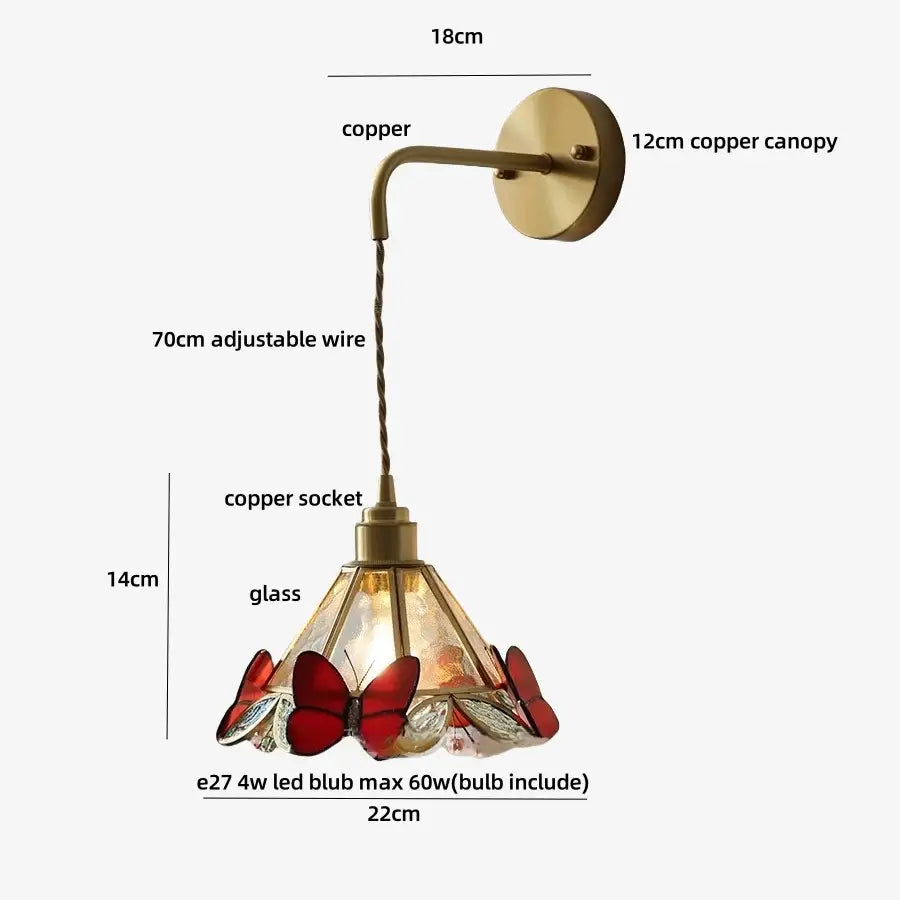 Brass Butterfly Wall Light
