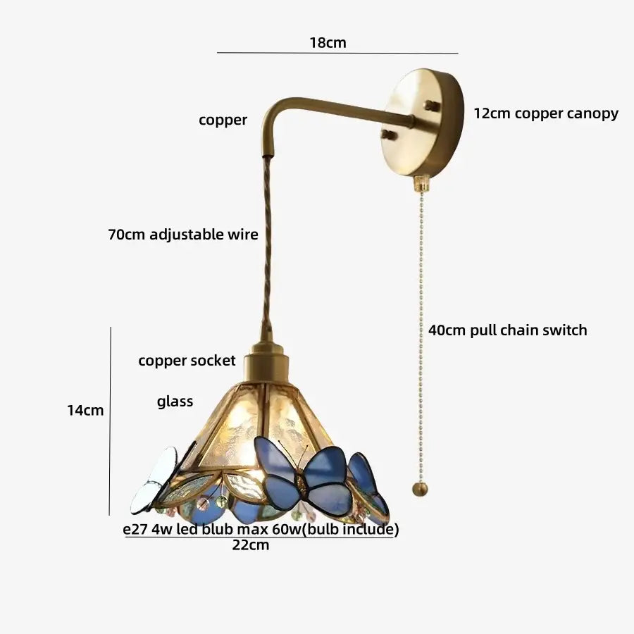 Brass Butterfly Wall Light