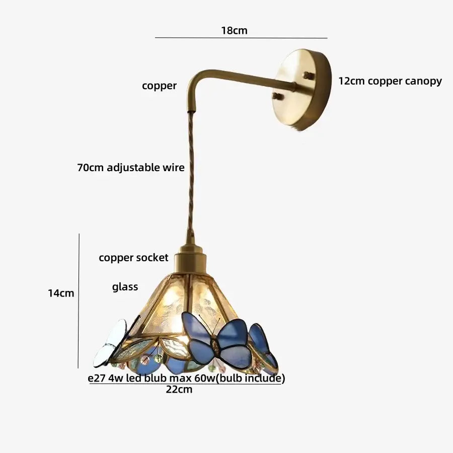 Brass Butterfly Wall Light