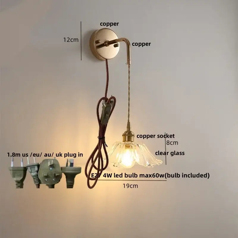 Brass Petal LED Wall Light
