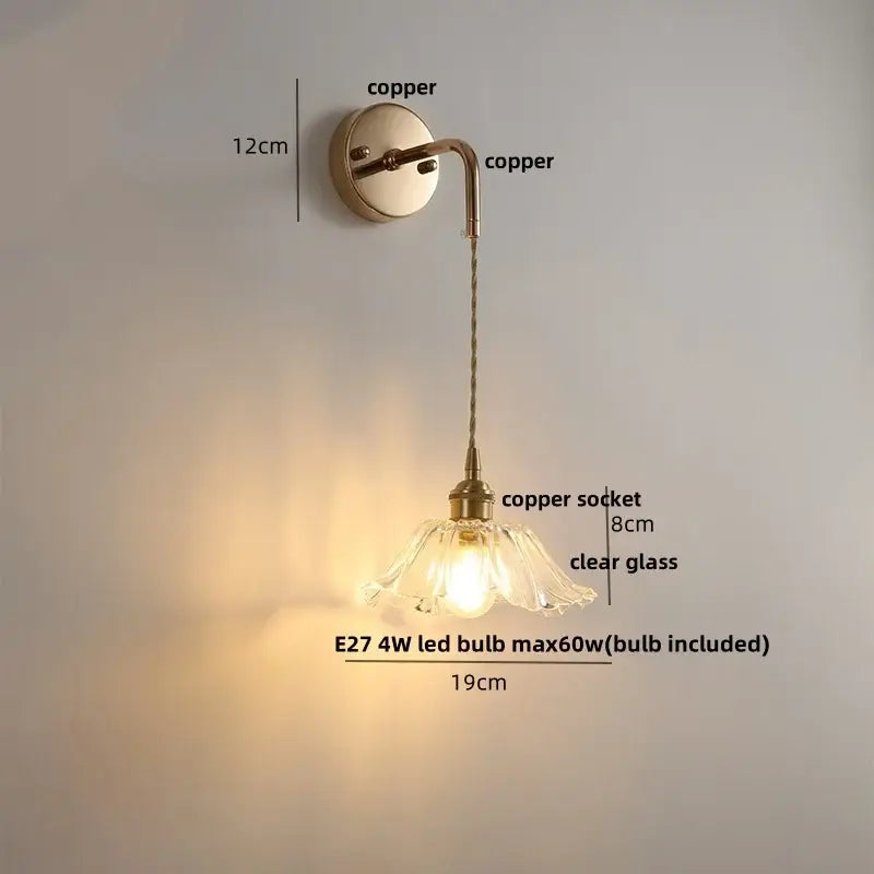 Brass Petal LED Wall Light