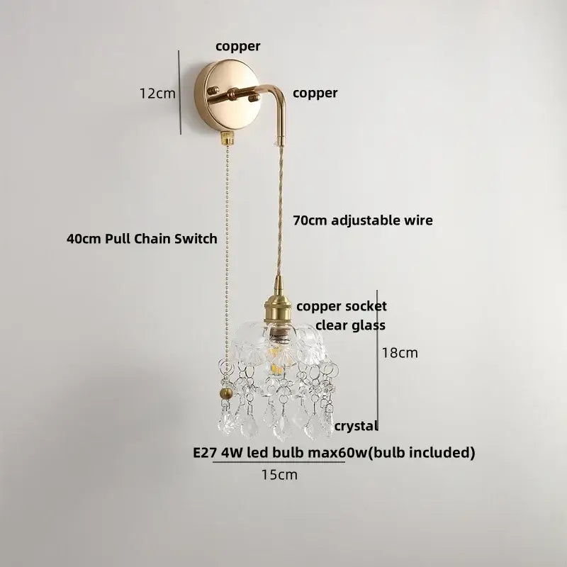 Brass Petal LED Wall Light