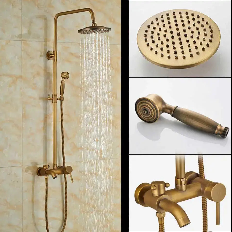 Brass Handheld Shower Faucet Set with Spray