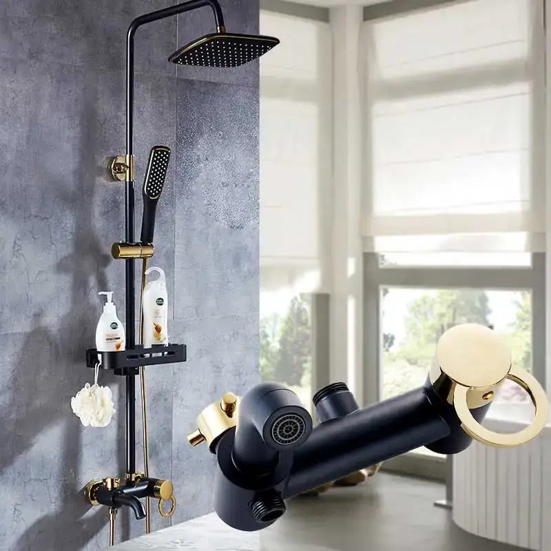 Brass Handheld Shower Faucet Set with Spray