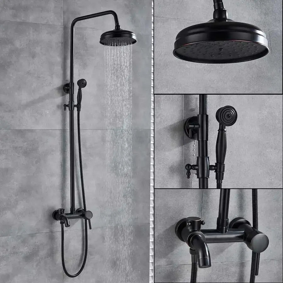 Brass Handheld Shower Faucet Set with Spray