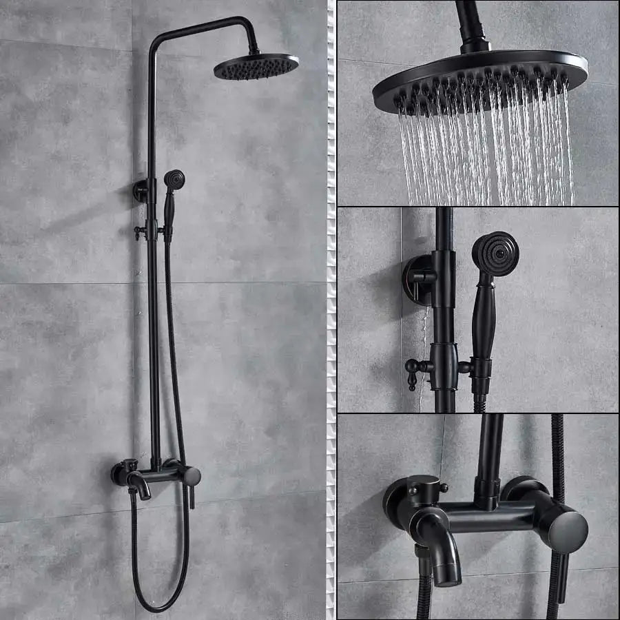 Brass Handheld Shower Faucet Set with Spray