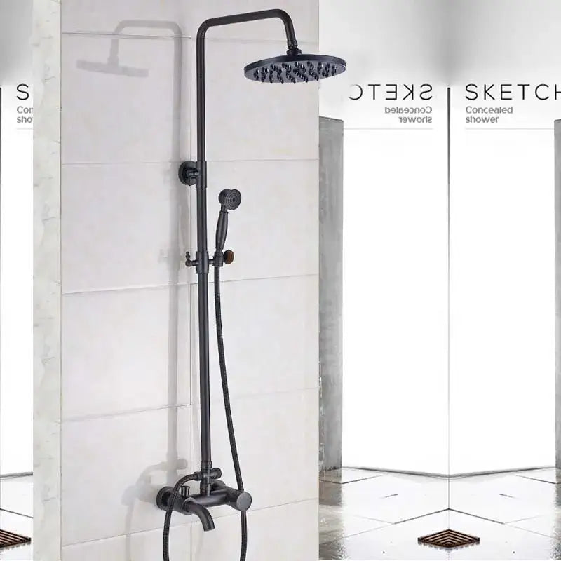 Brass Handheld Shower Faucet Set with Spray