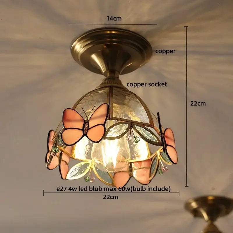 Brass Tiffany Ceiling Light