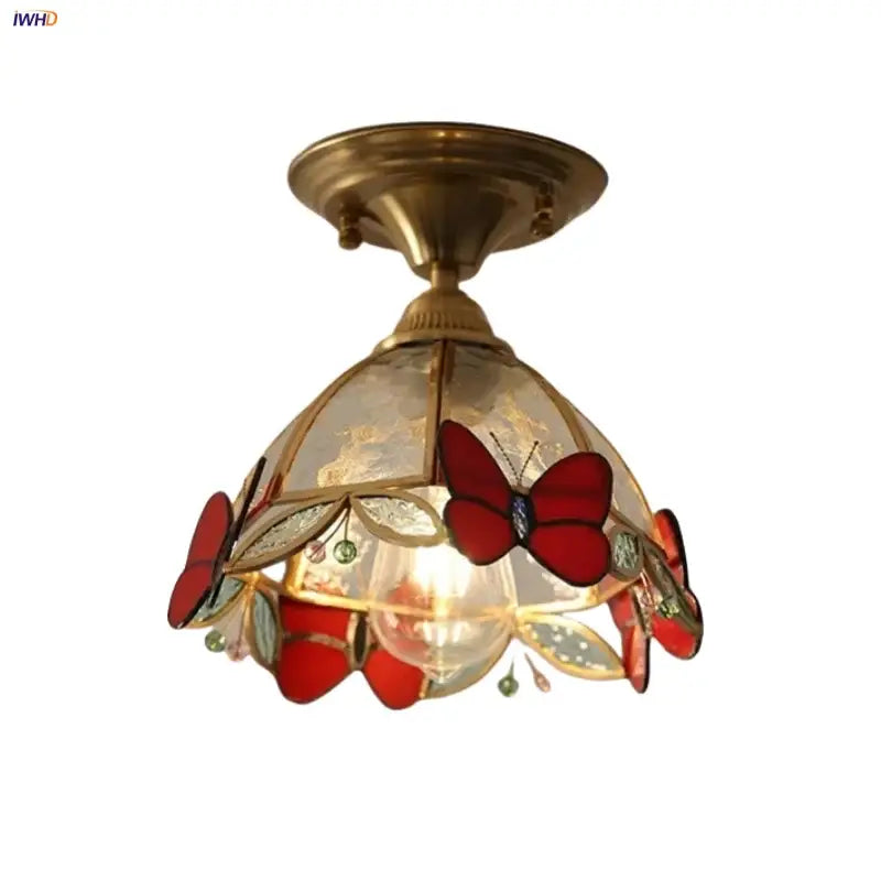 Brass Tiffany Ceiling Light