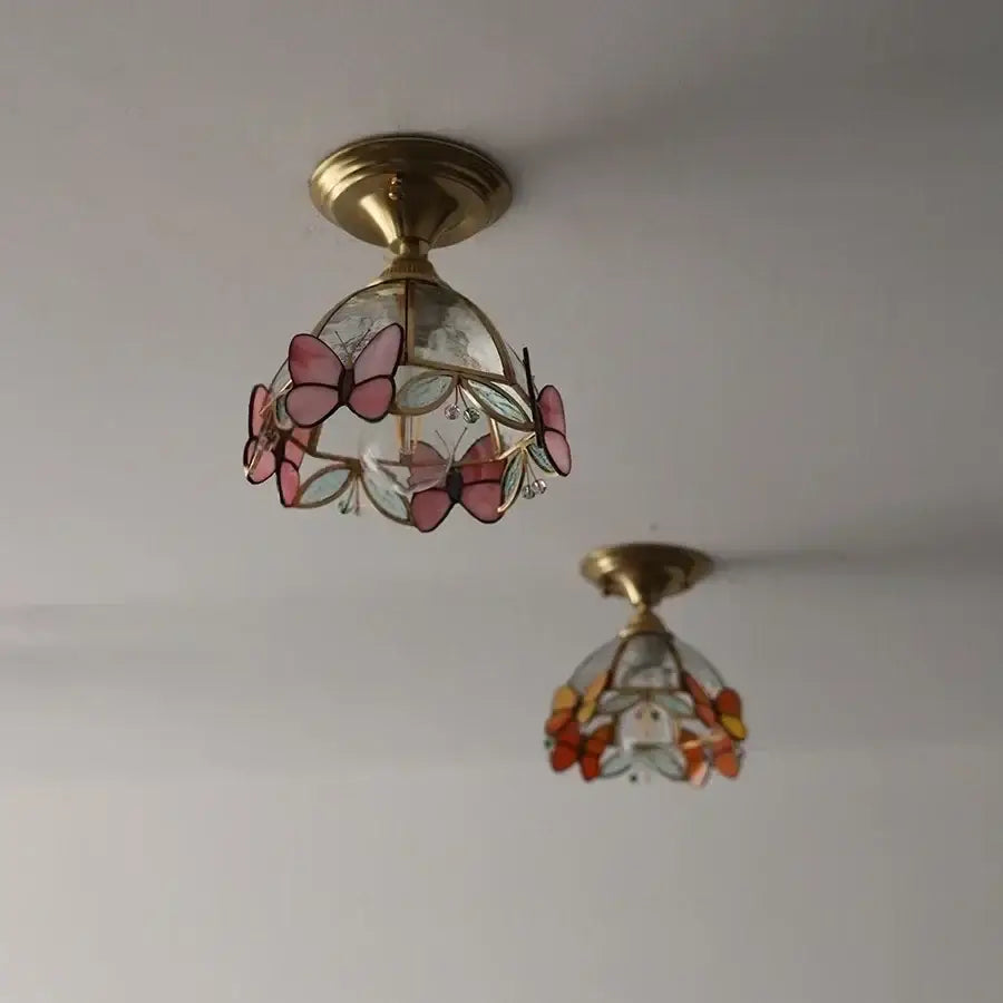 Brass Tiffany Ceiling Light