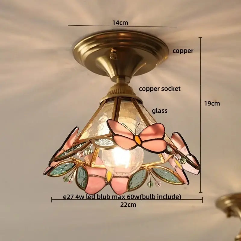 Brass Tiffany Ceiling Light
