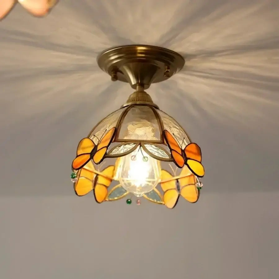 Brass Tiffany Ceiling Light