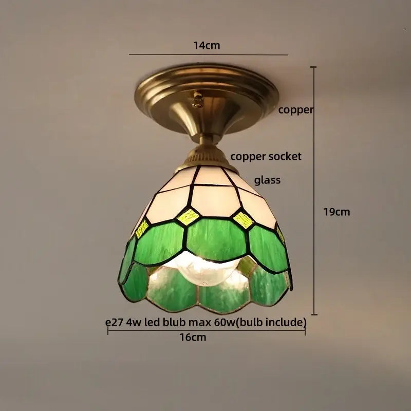 Brass Tiffany Ceiling Light