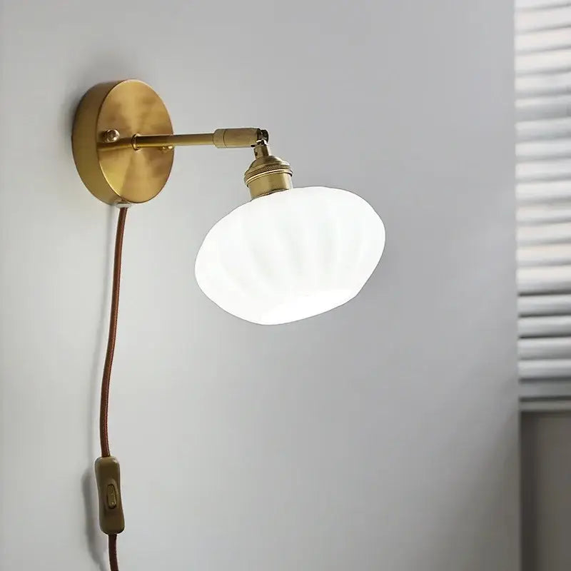 Brass Ceramic Wall Sconce for Mirror Lighting
