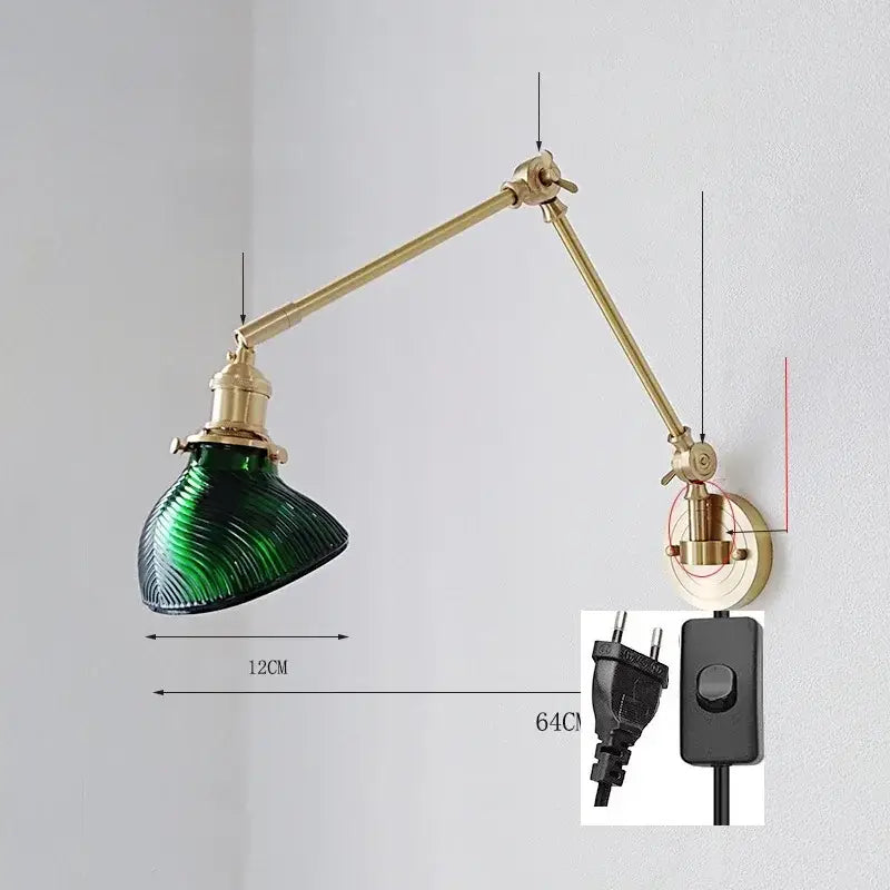 Brass Ceramic Wall Sconce with LED Lighting