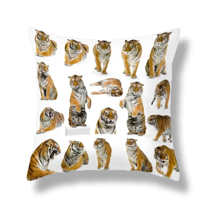 Polyester Tiger Cushion Covers