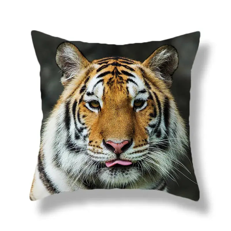 Polyester Tiger Cushion Covers